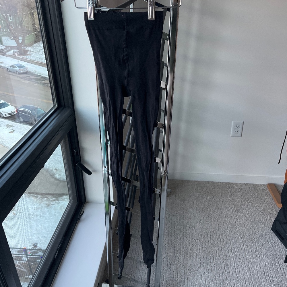 Jcrew black opaque tights XS
